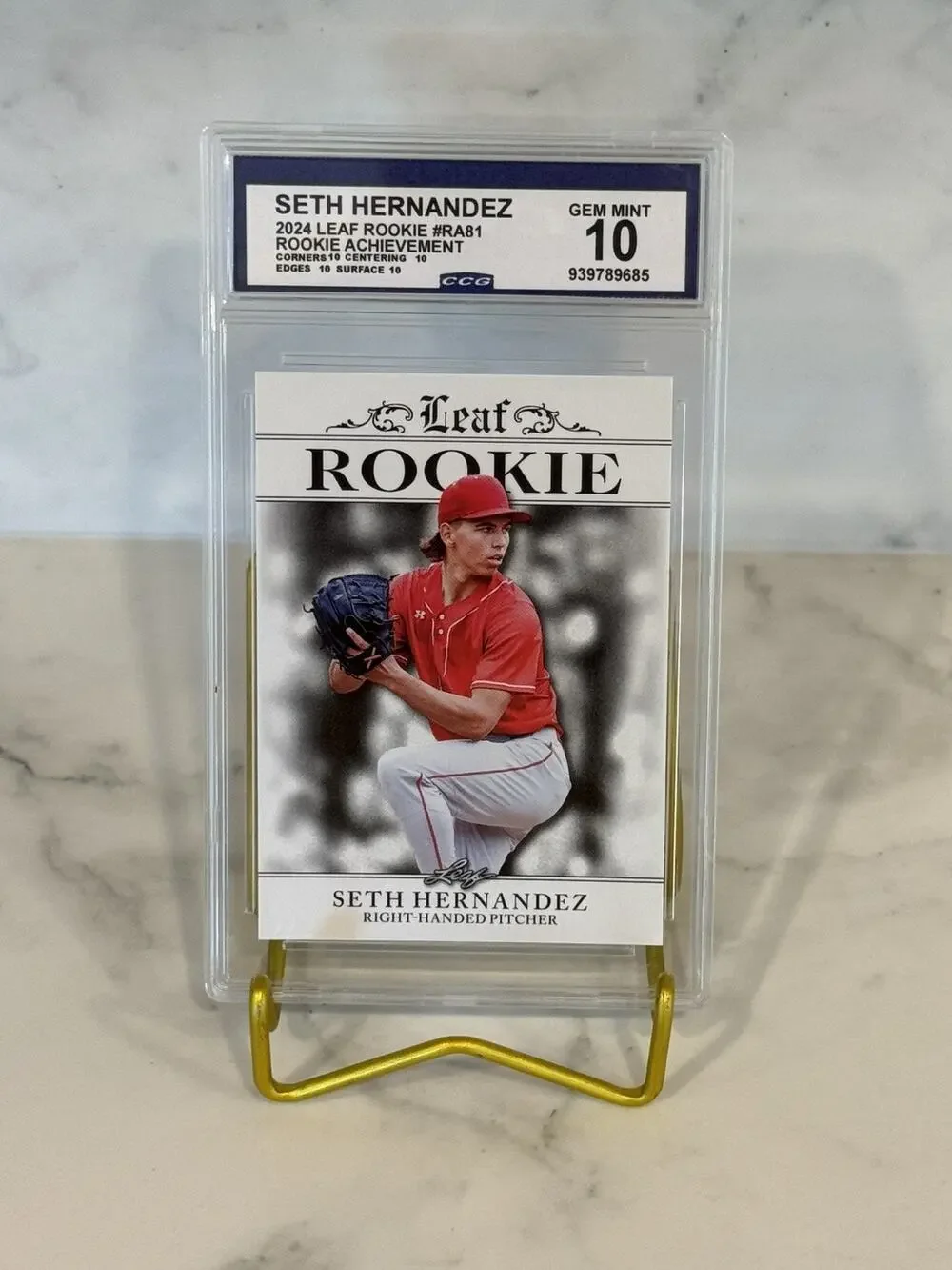 Seth Hernandez 2024 Leaf Rookie #RA81 Rookie Achievement Gem Mint 10